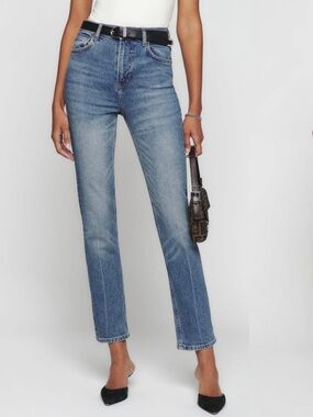 Reformation Liza Ultra High Rise Straight Jeans Size 24